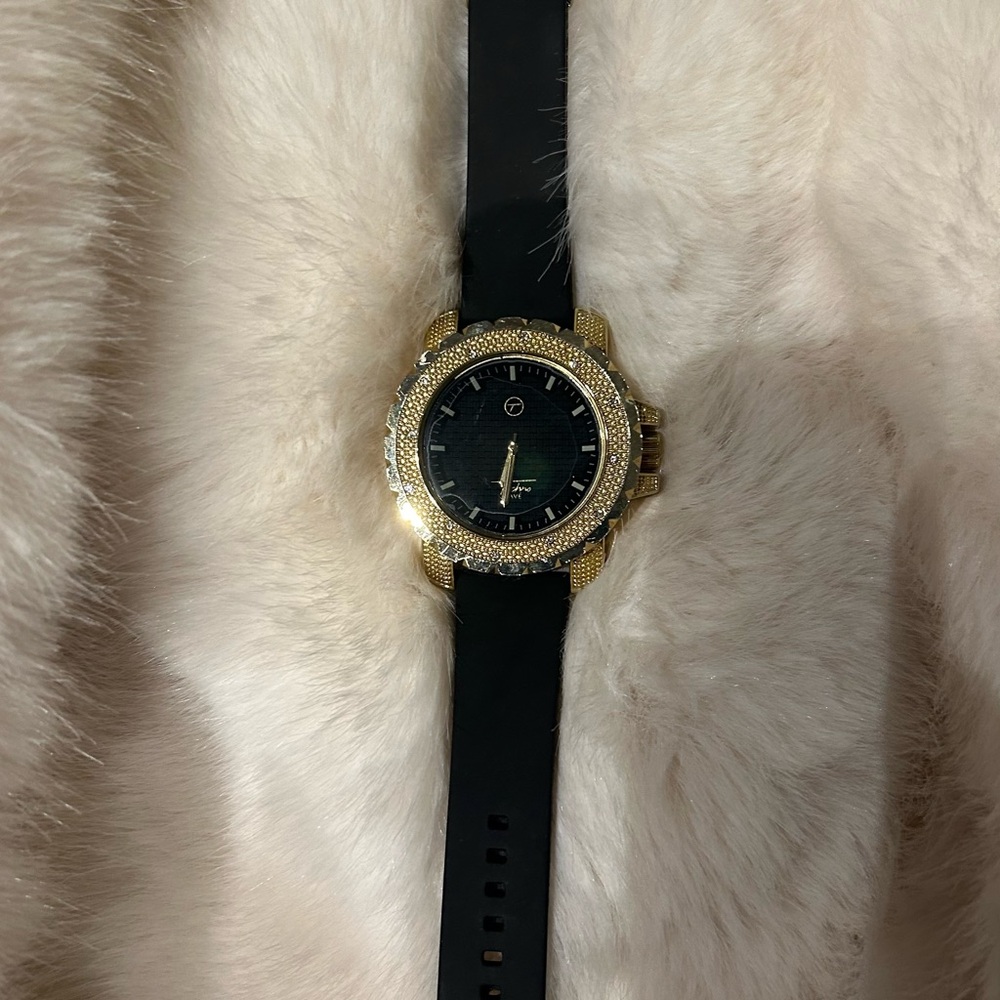 Gold and Black Men's Watch